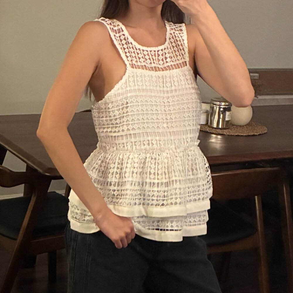 White Babydoll Tank Top